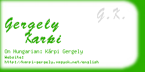 gergely karpi business card