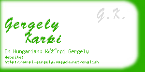 gergely karpi business card